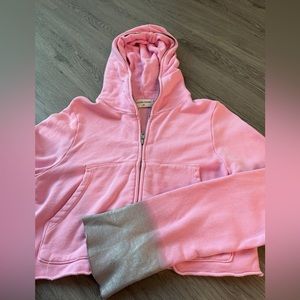 Cotton citizen pink crop hoodie